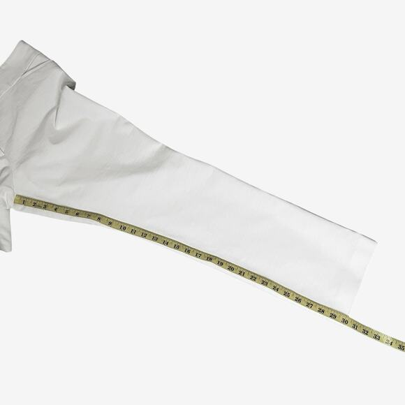 Ann Taylor Factory Signature Pants Womens 14 White Cotton Blend Stretch - Picture 10 of 12